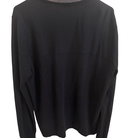 The North Face Men’s Medium Quarter Zip Fleece Pullover Black Gray Outdoor - Picture 2 of 3